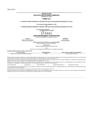 Thumbnail Ares Management
 10-Q Quarterly Report FY2023 