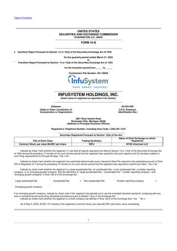 Thumbnail InfuSystem 10-Q Quarterly Report FY2023 