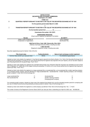 Thumbnail Workhorse Group
 10-Q Quarterly Report FY2023 