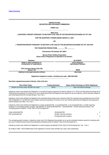 Thumbnail Spruce Power 10-Q Quarterly Report FY2023 