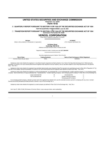Thumbnail Vericel
 10-Q Quarterly Report FY 
