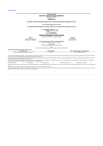 Thumbnail Ares Management
 10-Q Quarterly Report FY2023 