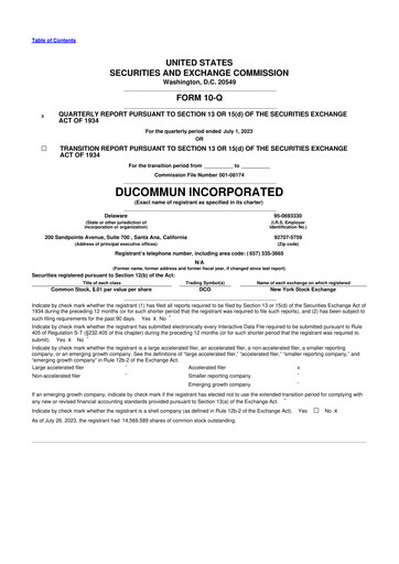 Thumbnail Ducommun 10-Q Quarterly Report FY2023 