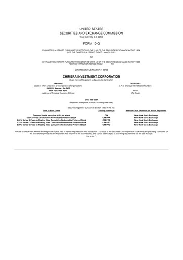Vorschaubild Chimera Investment Corporation 10-Q Quartalsbericht 2023 