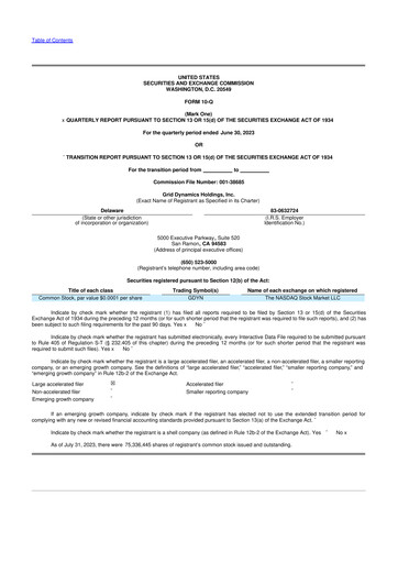 Vorschaubild Grid Dynamics 10-Q Quartalsbericht 2023 