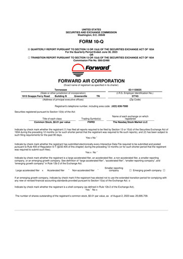 Thumbnail Forward Air 10-Q Quarterly Report FY2023 