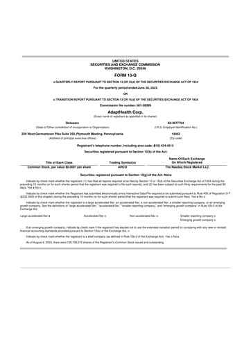 Thumbnail AdaptHealth 10-Q Quarterly Report FY 