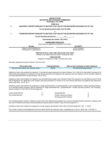 Thumbnail Workhorse Group
 10-Q Quarterly Report FY2023 