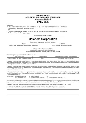 Thumbnail Balchem 10-Q Quarterly Report FY2023 