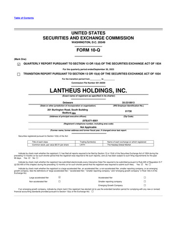 Thumbnail Lantheus Holdings 10-Q Quarterly Report FY2023 