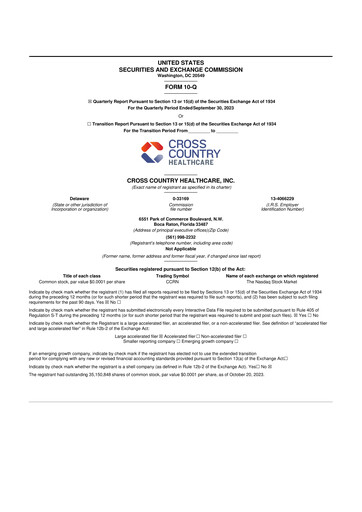 Thumbnail Cross Country Healthcare 10-Q Quarterly Report FY2023 