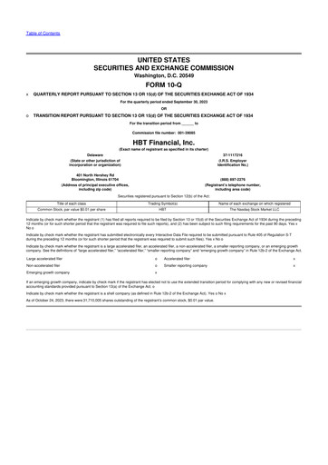 Thumbnail HBT Financial 10-Q Quarterly Report FY2023 