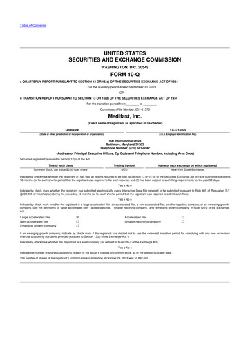 Thumbnail Medifast 10-Q Quarterly Report FY2023 