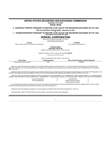 Thumbnail Vericel
 10-Q Quarterly Report FY 