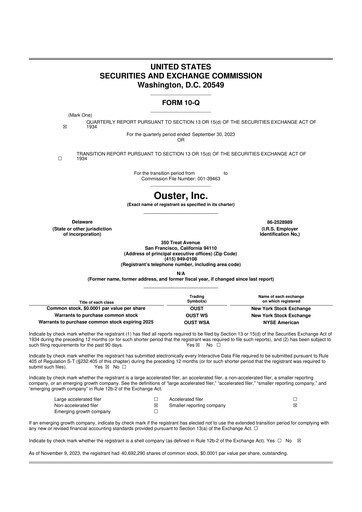 Thumbnail Ouster 10-Q Quarterly Report FY2023 