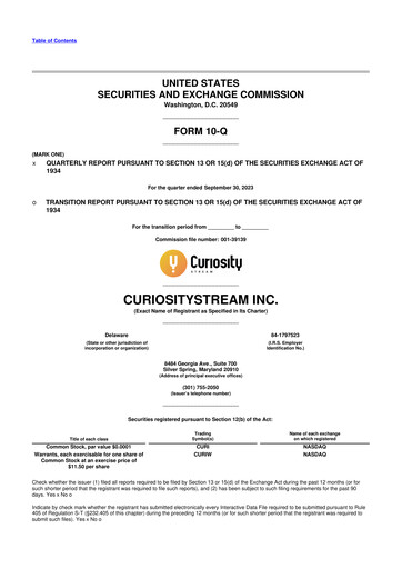 Thumbnail CuriosityStream 10-Q Quarterly Report FY2023 