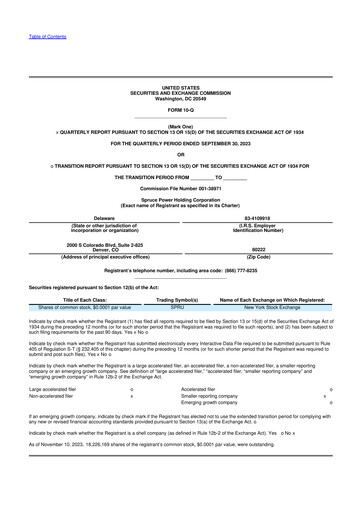 Thumbnail Spruce Power 10-Q Quarterly Report FY2023 