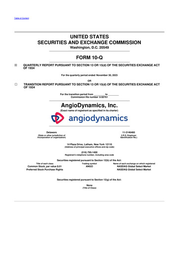 Thumbnail AngioDynamics 10-Q Quarterly Report FY2024 