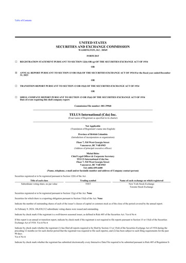 Thumbnail Telus International 20-F Annual Report 2023