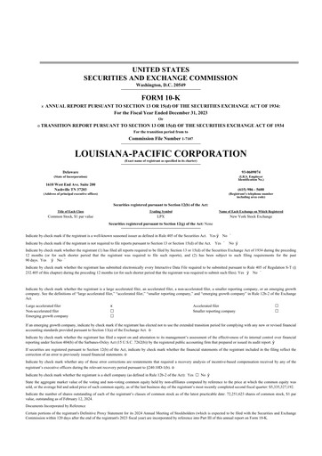 Thumbnail Louisiana-Pacific
 10-K Annual Report 2023