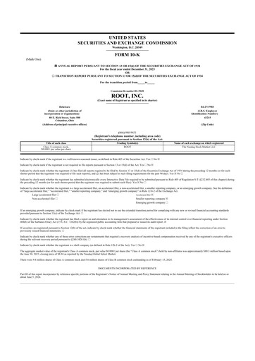 Vorschaubild Root Insurance
 10-K Jahresbericht 2023