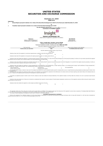 Thumbnail Insight Enterprises
 10-K Annual Report 2023