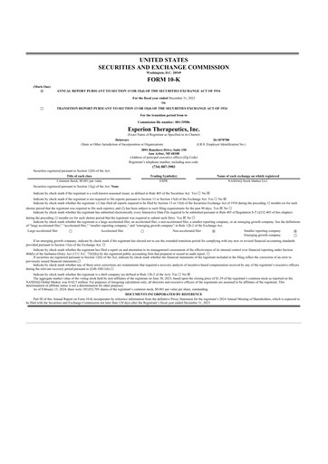 Thumbnail Esperion Therapeutics 10-K Annual Report 2023