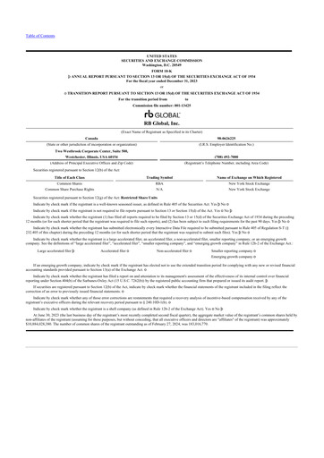 Thumbnail RB Global
 10-K Annual Report 2023