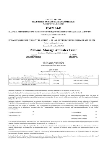 Thumbnail National Storage Affiliates Trust
 10-K Annual Report 2023