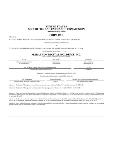 Thumbnail MARA Holdings
 10-K Annual Report 2023