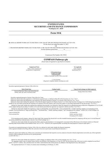 Miniature COMPASS Pathways 10-K Rapport annuel 2023