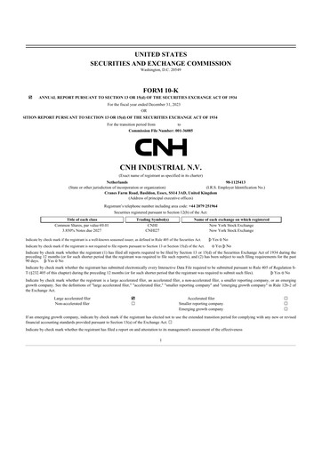 Thumbnail CNH Industrial
 10-K Annual Report 2023