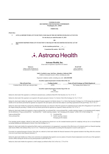 Thumbnail Astrana Health 10-K Annual Report 2023