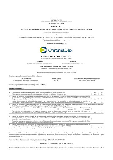 Thumbnail Niagen Bioscience 10-K Annual Report 2023