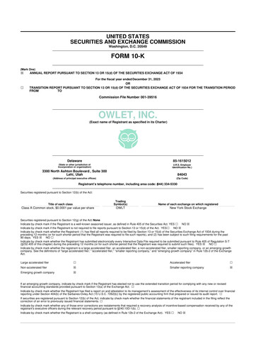 Vorschaubild Owlet, Inc. 10-K Jahresbericht 2023