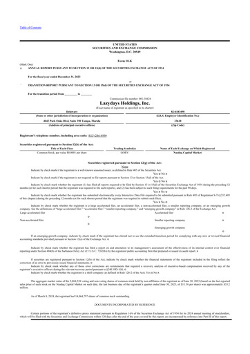 Thumbnail Lazydays Holdings 10-K Annual Report 2023