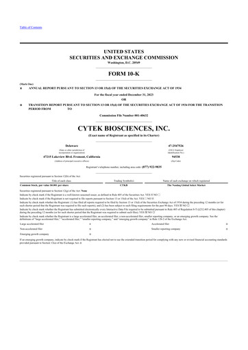 Vorschaubild Cytek Biosciences 10-K Jahresbericht 2023