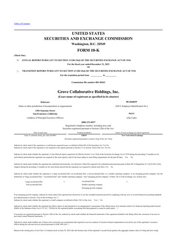 Miniature Grove Collaborative 10-K Rapport annuel 2023