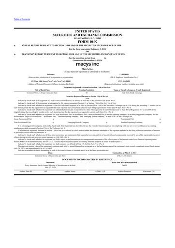 Thumbnail Macy's
 10-K Annual Report 2023