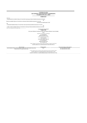 Thumbnail Valneva SE 20-F Annual Report 2023