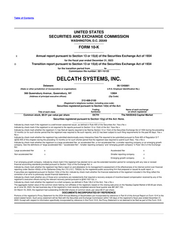 Thumbnail Delcath Systems 10-K Annual Report 2023