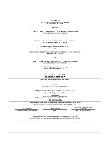 Thumbnail Seadrill
 20-F Annual Report 2023