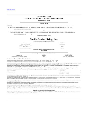 Vorschaubild Sonida Senior Living 10-K Jahresbericht 2023