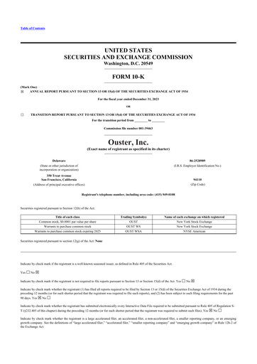 Thumbnail Ouster 10-K Annual Report 2023