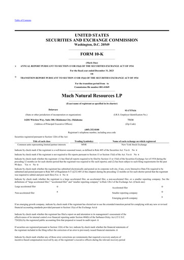 Thumbnail Mach Natural Resources LP 10-K Annual Report 2023