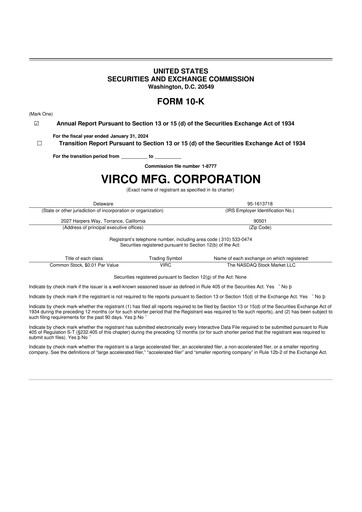 Thumbnail Virco Manufacturing 10-K Annual Report 2024