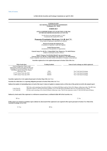 Thumbnail Fomento Económico Mexicano (FEMSA) 20-F Annual Report 2023