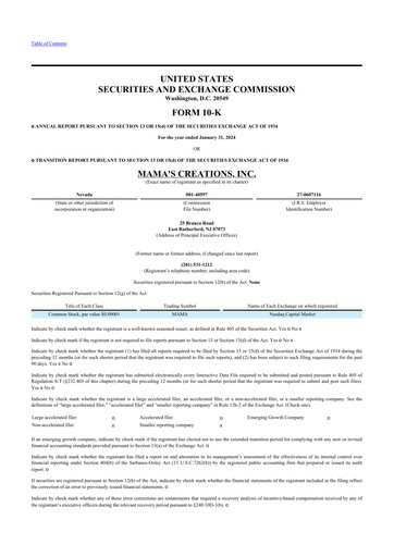 Thumbnail Mama's Creations 10-K Annual Report 2024