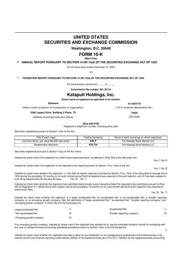 Thumbnail Katapult Holdings 10-K Annual Report 2023