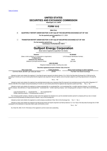 Thumbnail Gulfport Energy 10-Q Quarterly Report FY2024 